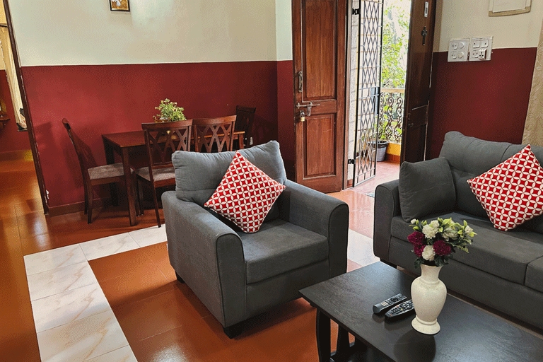 Yellow Footprints- 2BHK Villa With Garden View | Laze Around Us